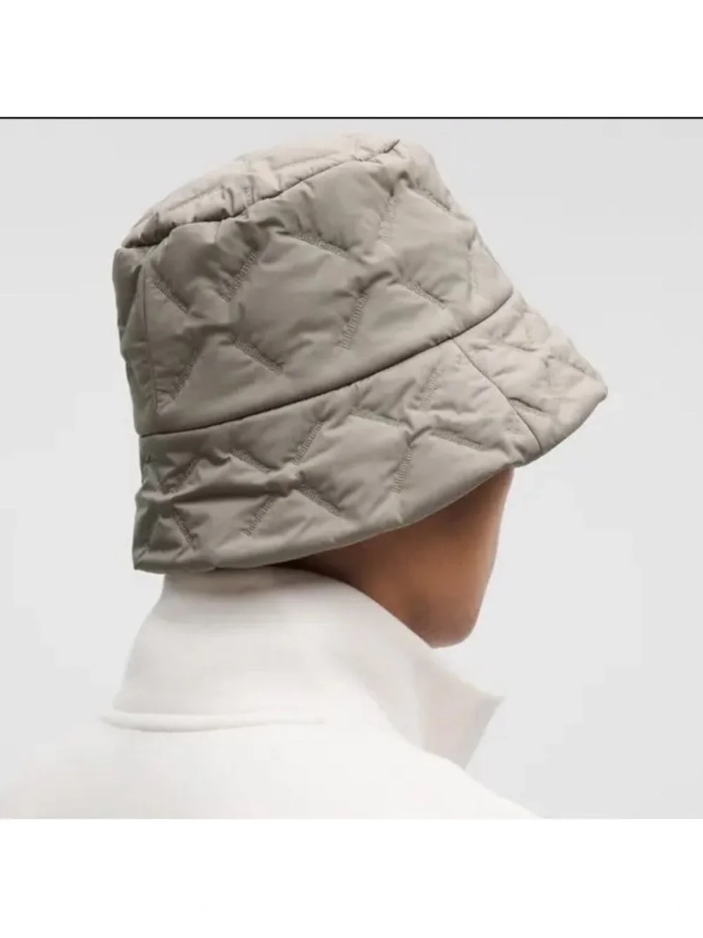 lululemon Ash Grey Quilted Fleece-Lined Bucket Hat